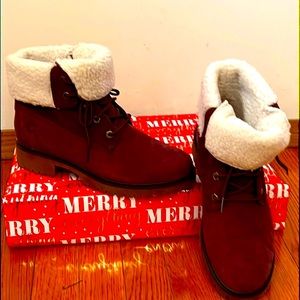 TIMBERLAND BOOTS - BURGUNDY